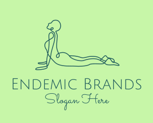 Yoga Stretch Pose logo design