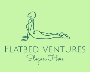 Yoga Stretch Pose logo design