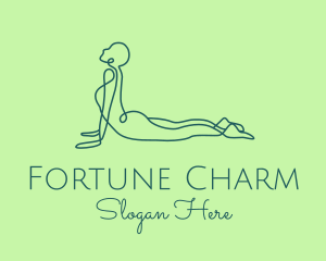 Yoga Stretch Pose logo design