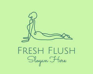 Yoga Stretch Pose logo design