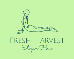 Yoga Stretch Pose logo design