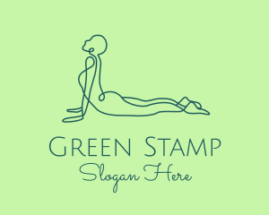 Yoga Stretch Pose logo design