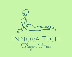 Yoga Stretch Pose logo design