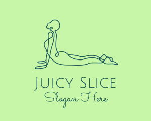 Yoga Stretch Pose logo design