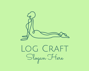 Yoga Stretch Pose logo design