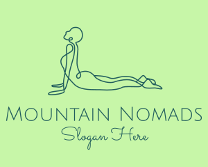 Yoga Stretch Pose logo design