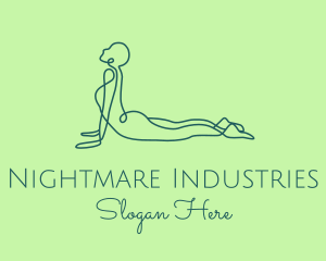 Yoga Stretch Pose logo design