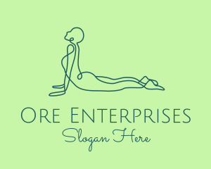 Yoga Stretch Pose logo design