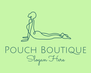 Yoga Stretch Pose logo design