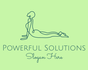 Yoga Stretch Pose logo design