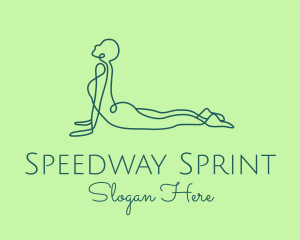 Yoga Stretch Pose logo design