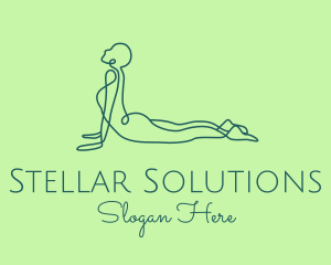 Yoga Stretch Pose logo design