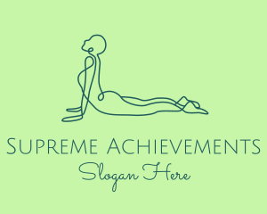 Yoga Stretch Pose logo design