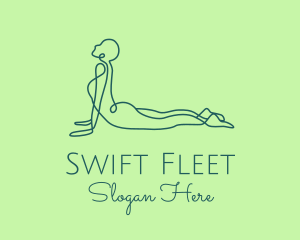 Yoga Stretch Pose logo design