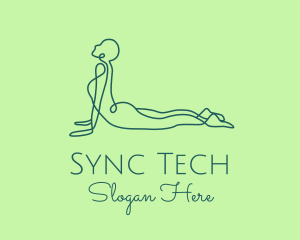 Yoga Stretch Pose logo design