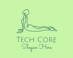 Yoga Stretch Pose logo design