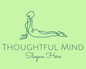 Yoga Stretch Pose logo design