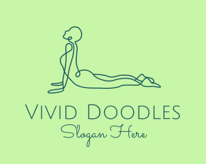 Yoga Stretch Pose logo design