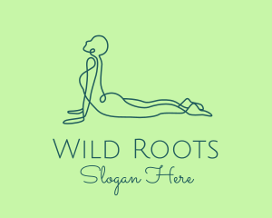 Yoga Stretch Pose logo design