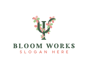 Psychology Floral Flower logo design