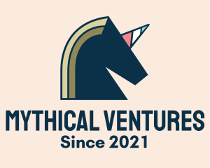 Mythical Unicorn Horse logo design