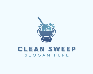 Cleaning Bucket Housekeeping logo design