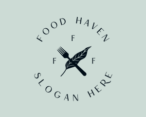 Vegan Food Restaurant logo design