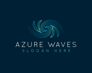 Abstract Wave Vortex logo design