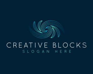 Abstract Wave Vortex logo design