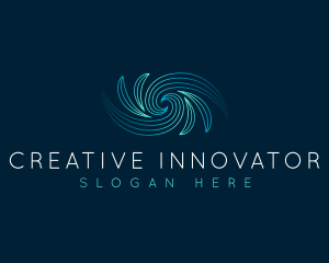 Abstract Wave Vortex logo design