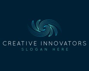 Abstract Wave Vortex logo design