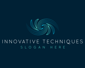 Abstract Wave Vortex logo design