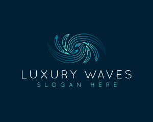 Abstract Wave Vortex logo design