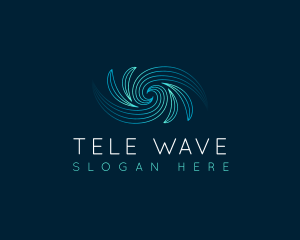 Abstract Wave Vortex logo design