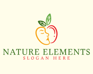 Face Apple Nature logo design