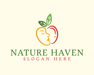 Face Apple Nature logo design