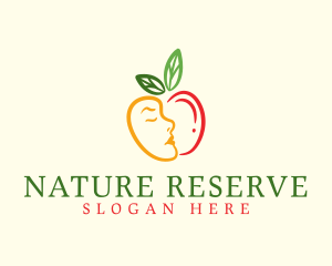 Face Apple Nature logo design