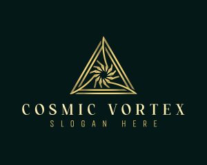 Luxury Vortex Triangle logo design