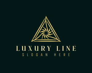 Luxury Vortex Triangle logo design