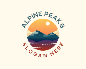 Mountain Peak Scenery logo design