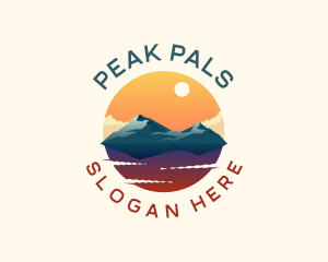 Mountain Peak Scenery logo design