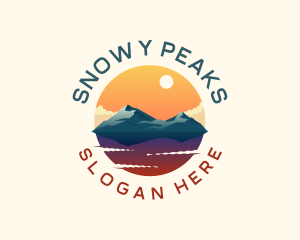 Mountain Peak Scenery logo design