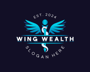 Caduceus Wing Medical logo design