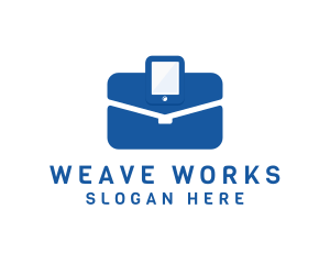 Mobile Travel Briefcase logo design