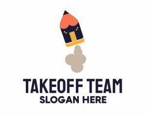 Kindergarten Rocket Pencil logo