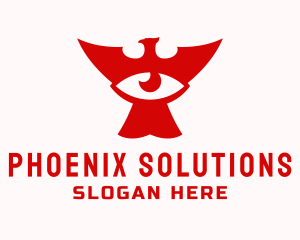 Red Phoenix Eye logo design