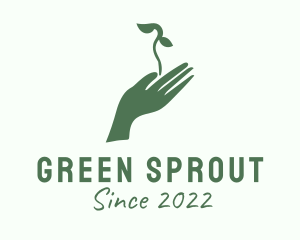 Hand Plant Gardening Sprout  logo design