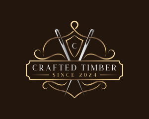 Elegant Sewing Needle logo design