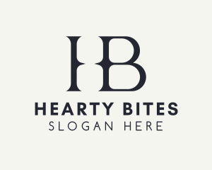 Luxury Financial Company Letter HB logo design