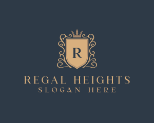 Regal Crown Shield logo design